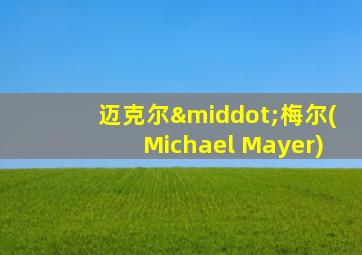 迈克尔·梅尔(Michael Mayer)